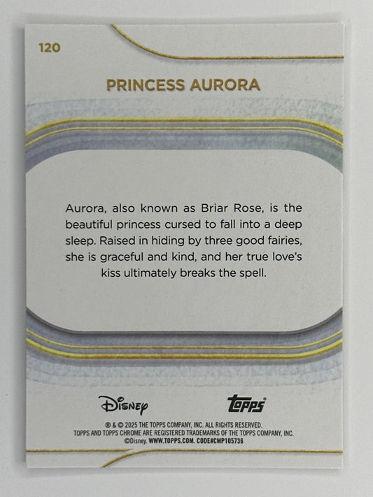 2025 Topps Disney Chrome 120 Princess Aurora Base Card
