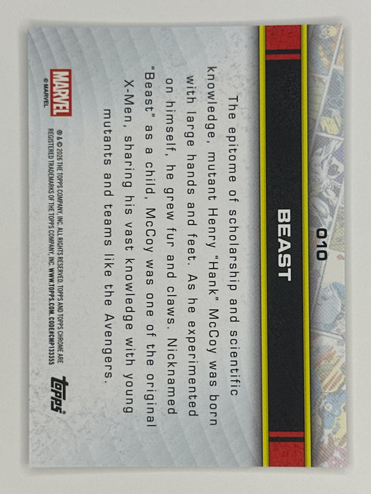 2026 Topps Marvel Chrome 010 Beast Base Card