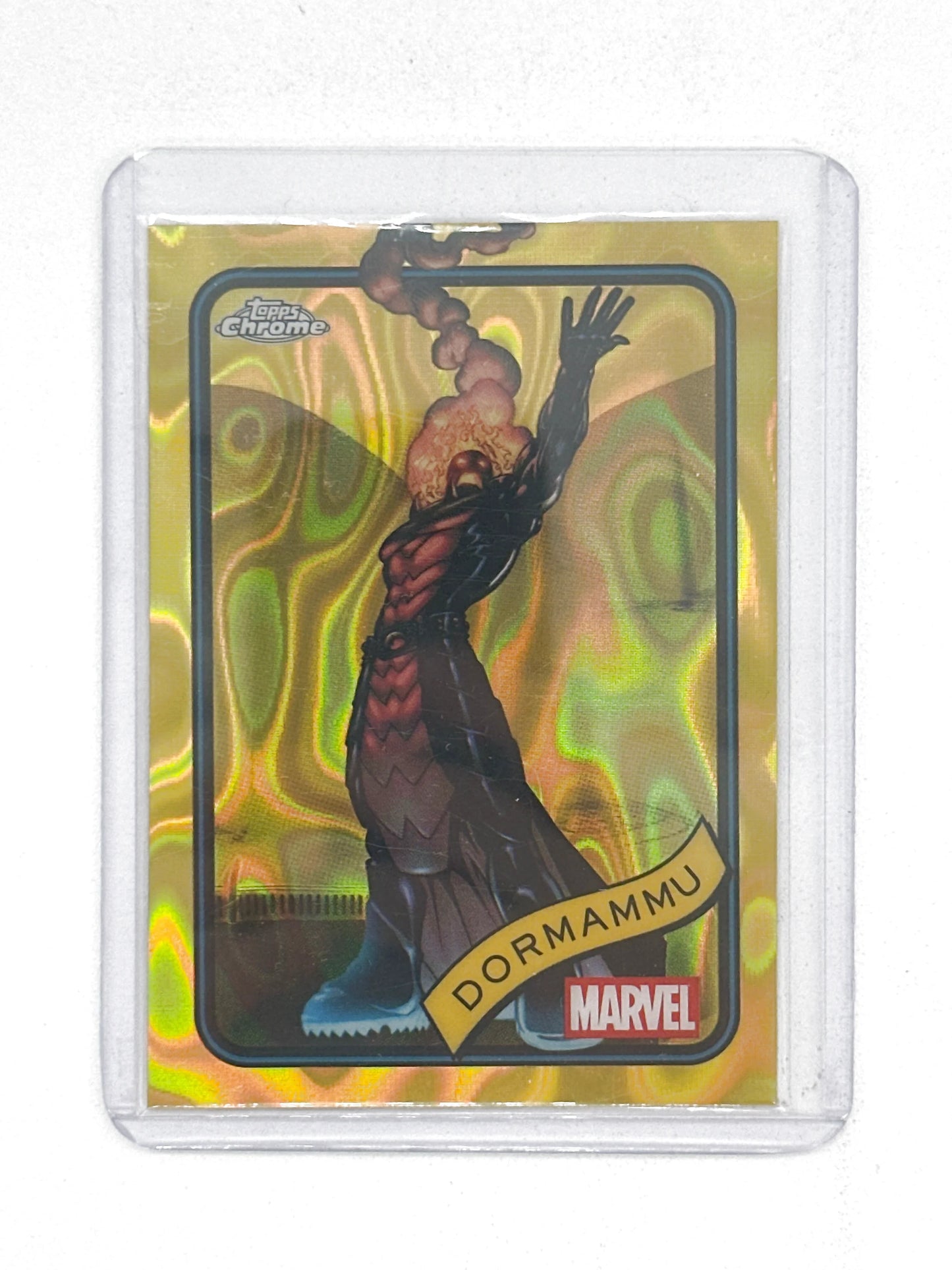 2025 Topps Marvel Chrome #036 Dormammu Yellow Lava Refractor