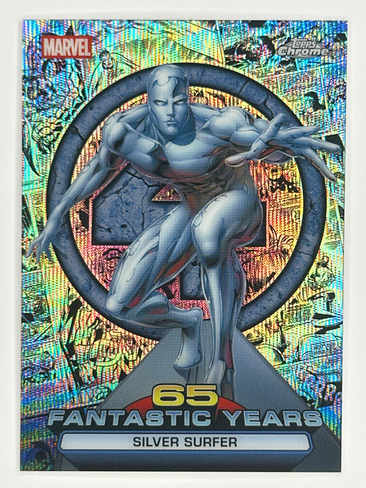 2026 Topps Marvel Chrome FY-07 Silver Surfer 65 Fantastic Years Refractor Card