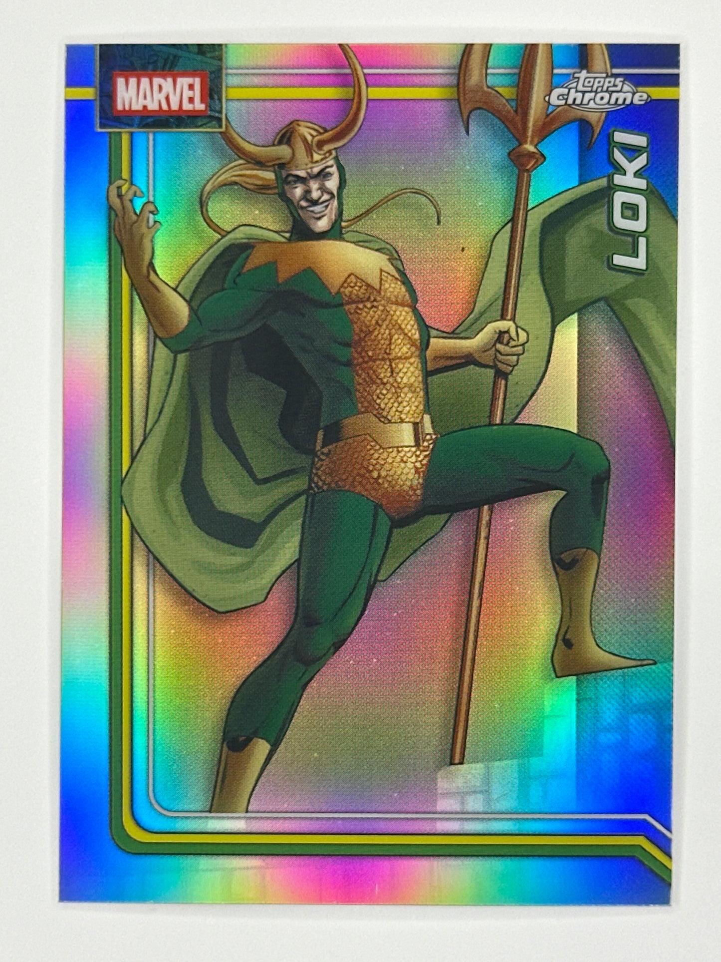 2026 Topps Marvel Chrome 131 Loki Base Refractor Card