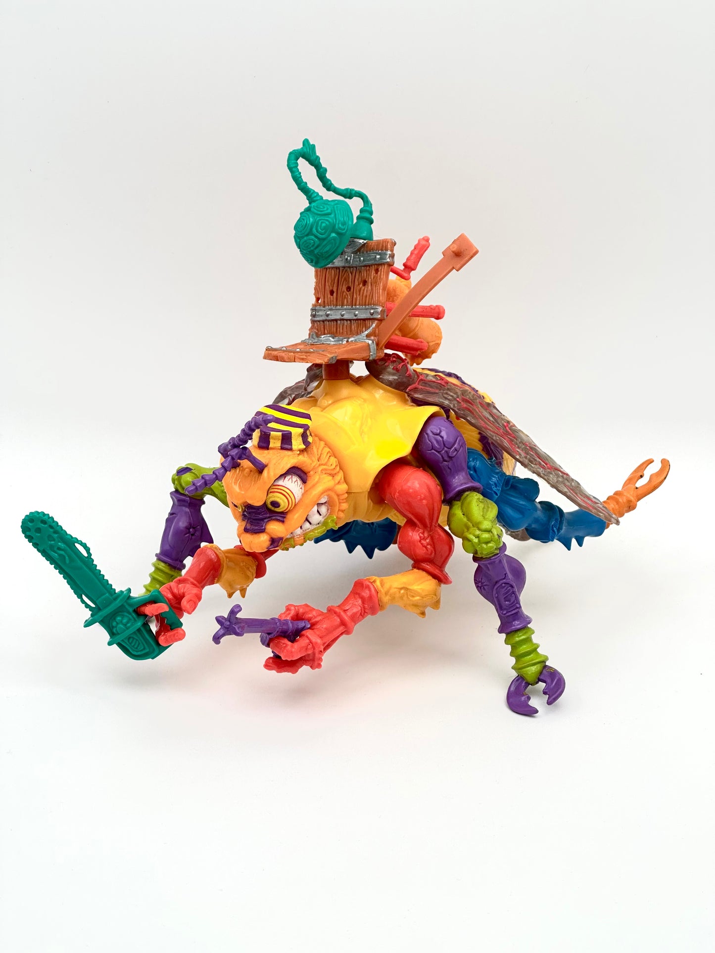 Vintage 1990 TMNT Killer Bee Mega Mutant Action Figure – Near Complete Original Playmates Release