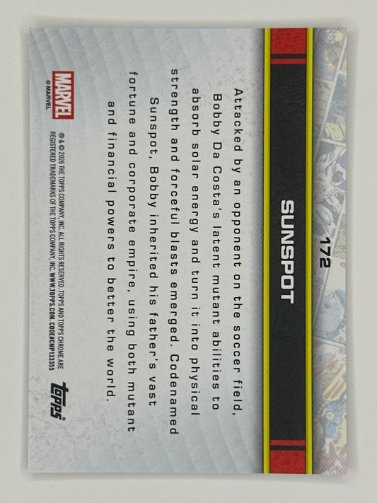 2026 Topps Marvel Chrome 172 Sunspot Base Card