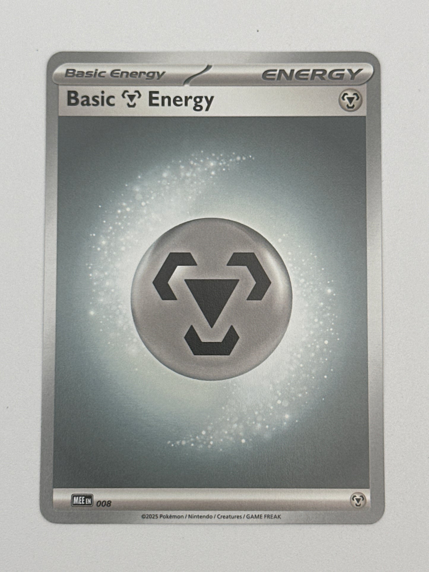 Pokémon Trading Card Game Mega Evolution MEE 008 Basic Metal Energy Base Card