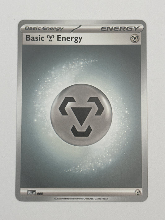 Pokémon Trading Card Game Mega Evolution MEE 008 Basic Metal Energy Base Card