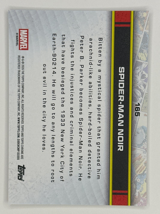 2026 Topps Marvel Chrome 165 Spider-Man Noir Base Card