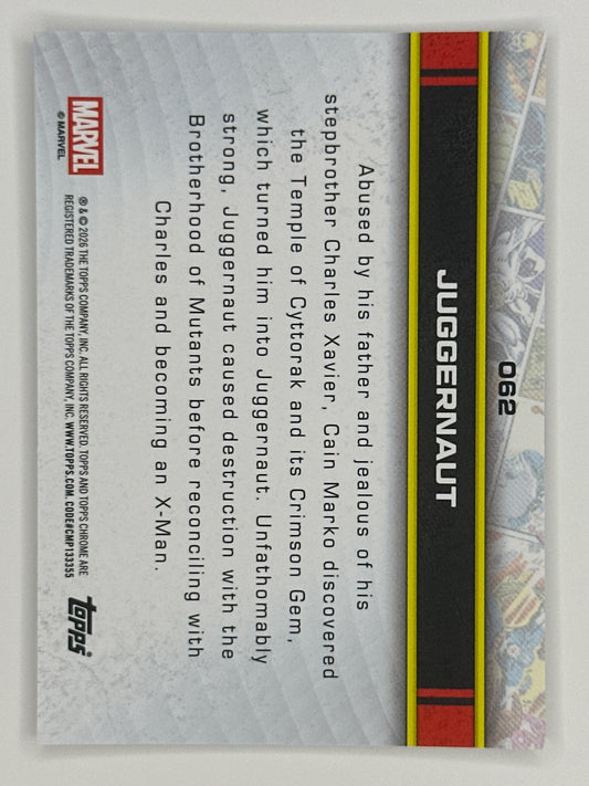 2026 Topps Marvel Chrome 062 Juggernaut Base Card