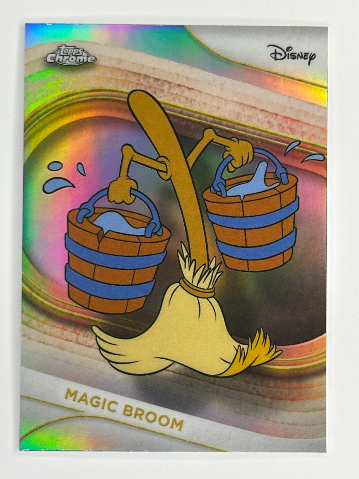 2025 Topps Disney Chrome 189 Magic Broom Base Refractor Card