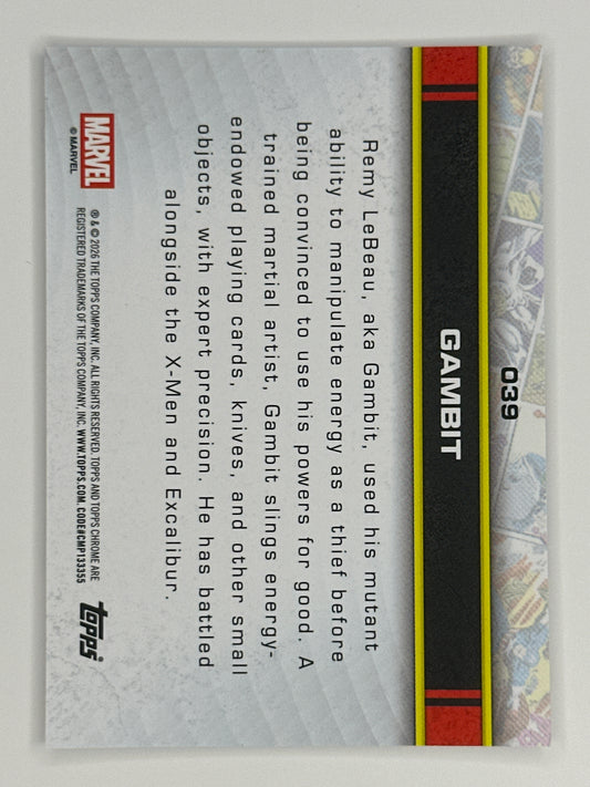 2026 Topps Marvel Chrome 039 Gambit Base Card