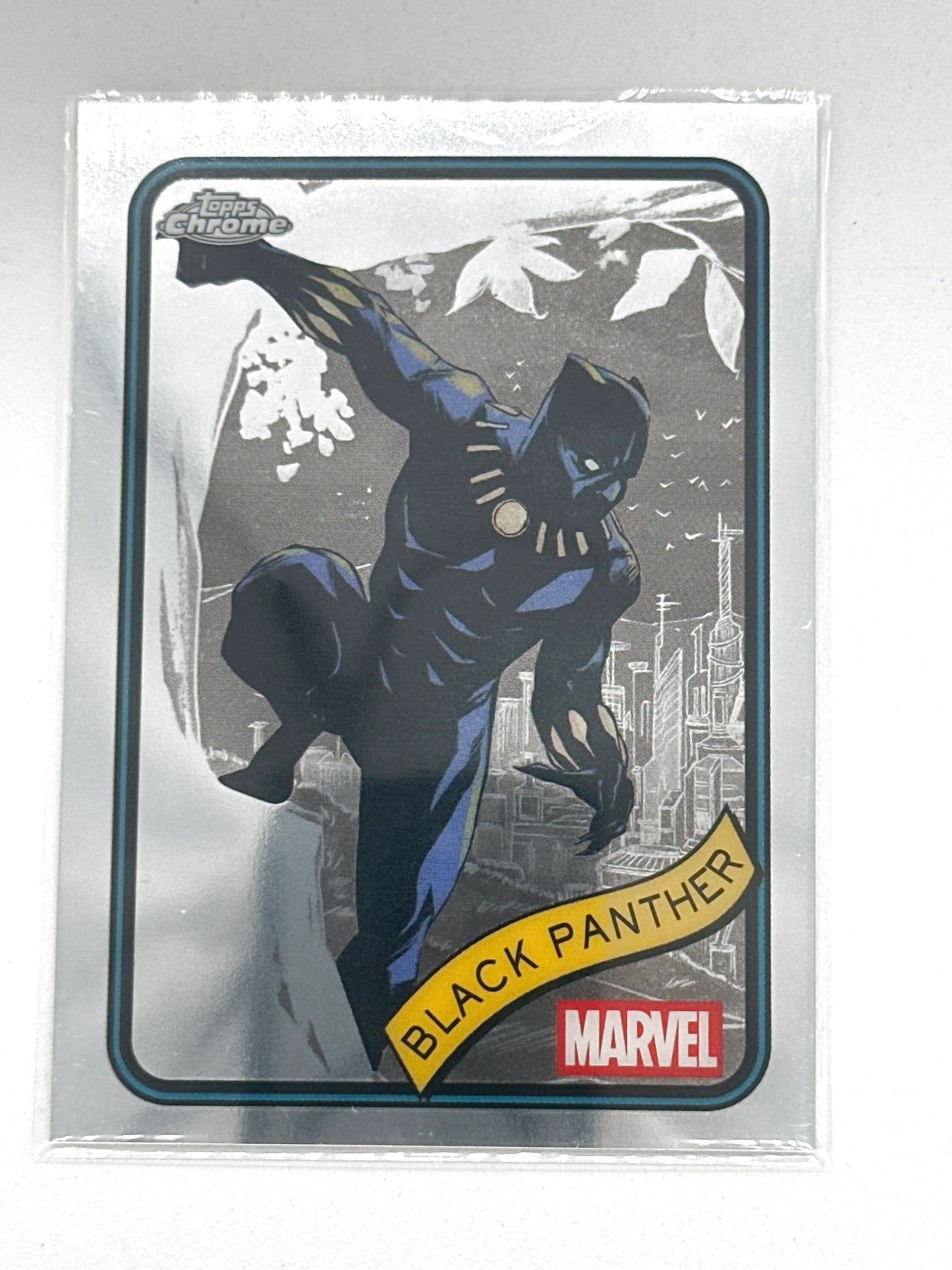 2025 Topps Marvel Chrome #136 Black Panther Base