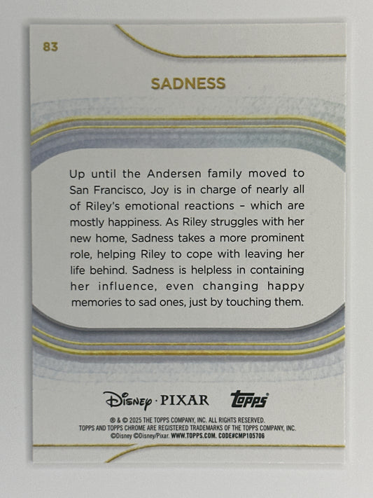 2025 Topps Disney Chrome 083 Sadness Base Card
