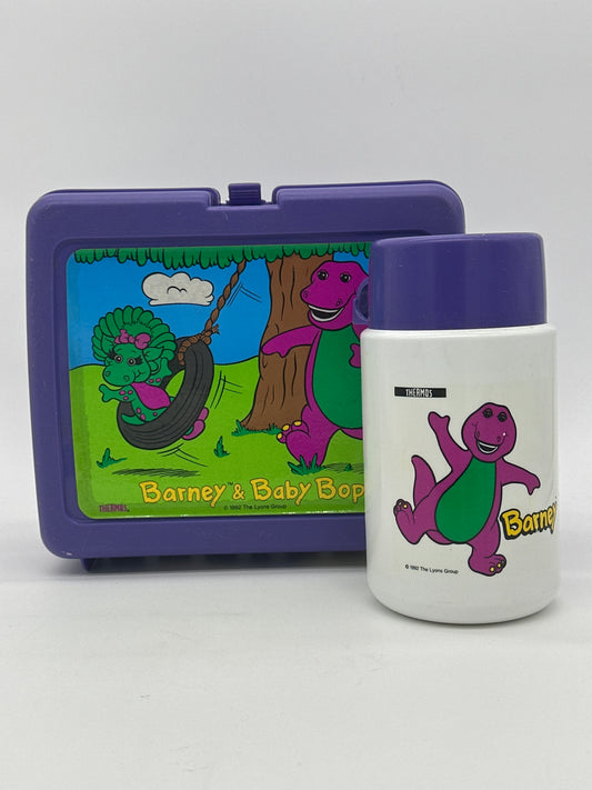 Barney & Baby Bop 1992 Vintage Lunch Box and Thermos