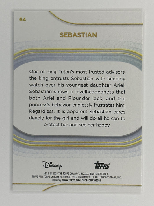 2025 Topps Disney Chrome 064 Sebastian Base Card