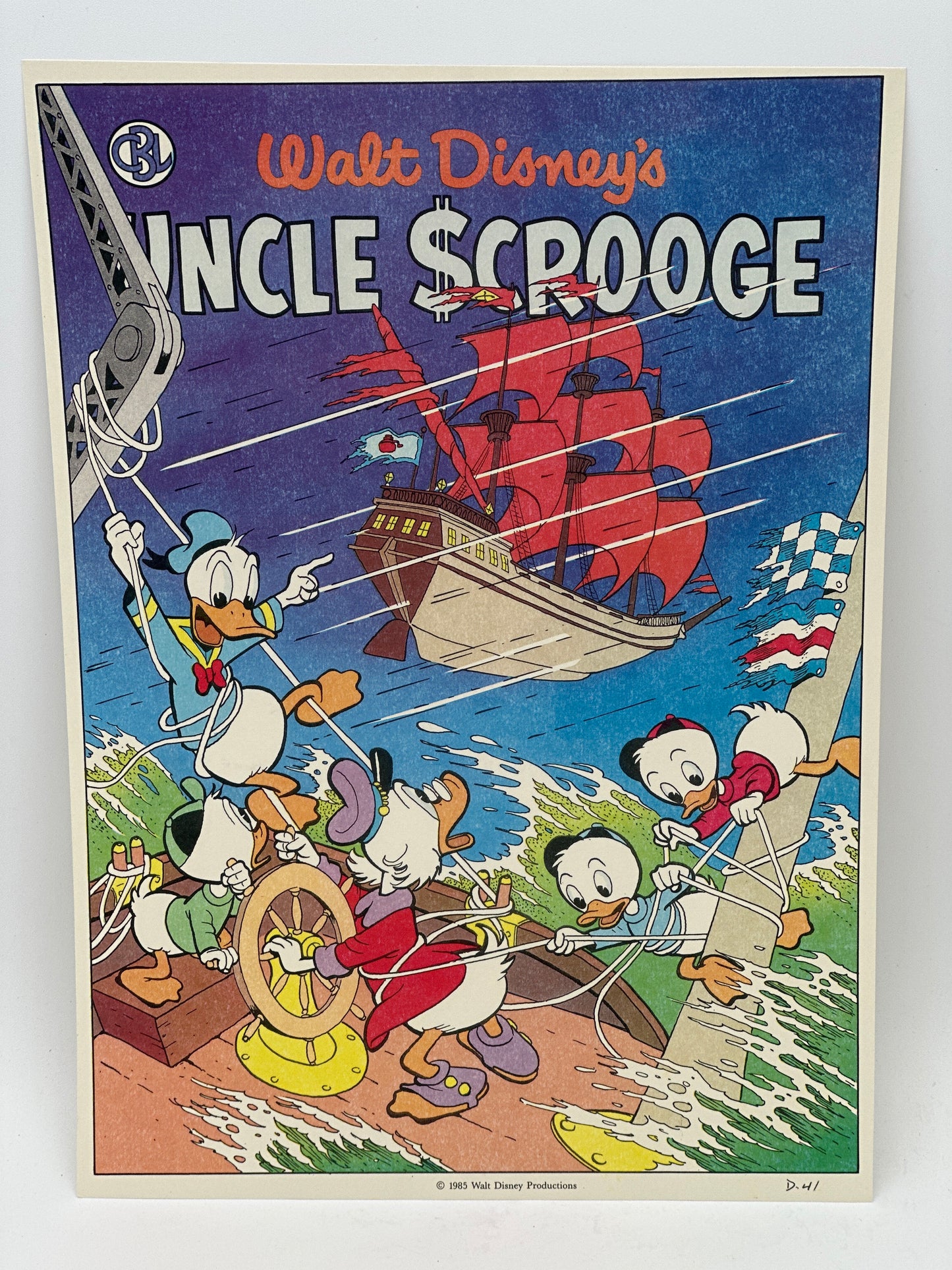 1985 Disney Uncle Scrooge Art Print – Carl Barks – American Express / Theme Parks Stamped Proof