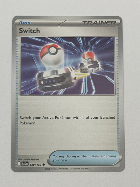 Pokémon Trading Card Game Mega Evolution MEG 130/132 Switch Base Card