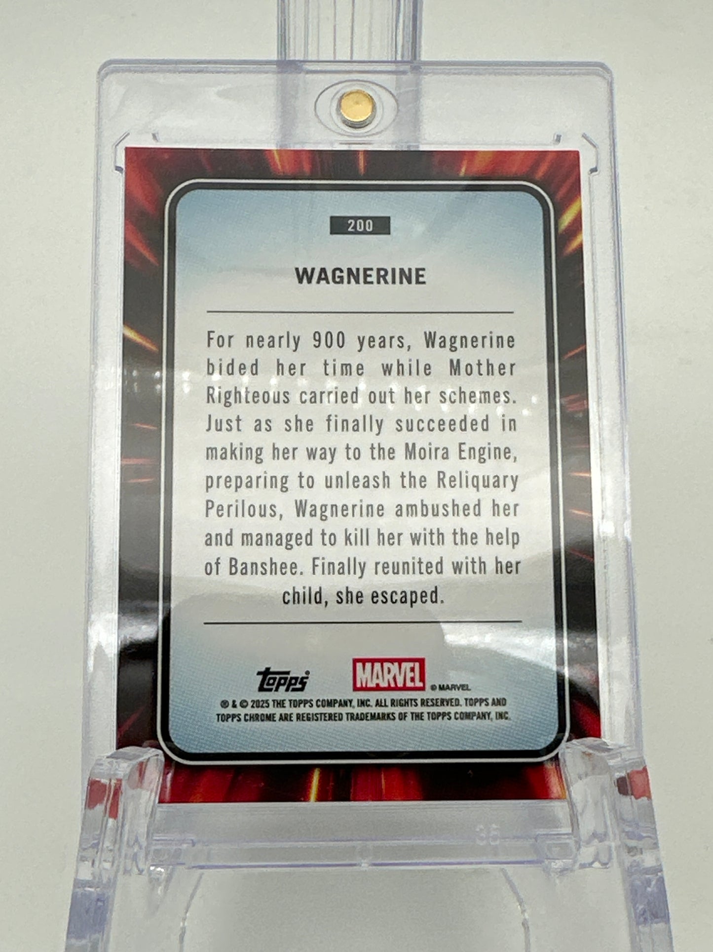 Marvel Topps Chrome Wagnerine Blue Refractor /299