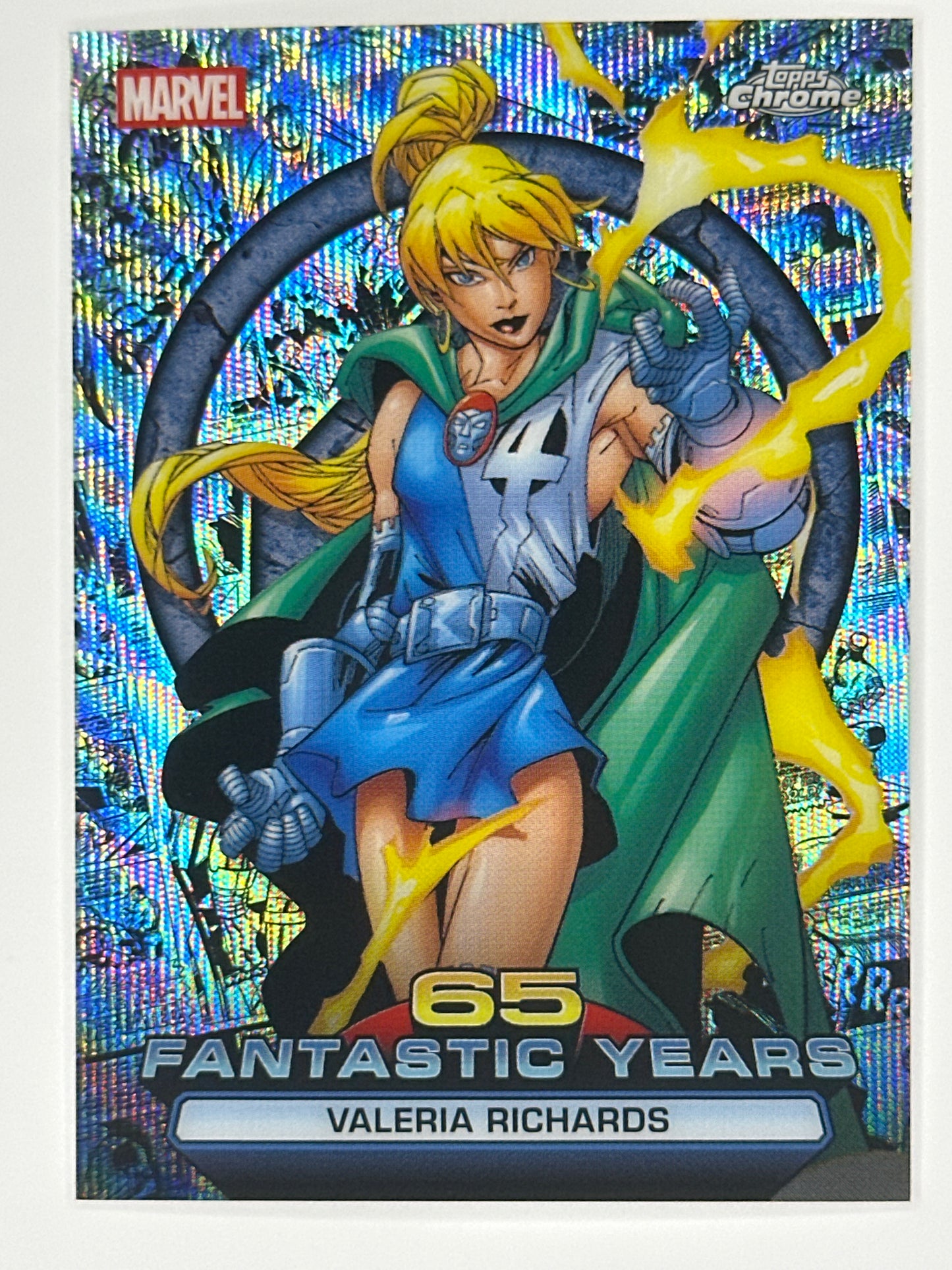 2026 Topps Marvel Chrome FY-09 Valeria Richards 65 Fantastic Years Refractor Card