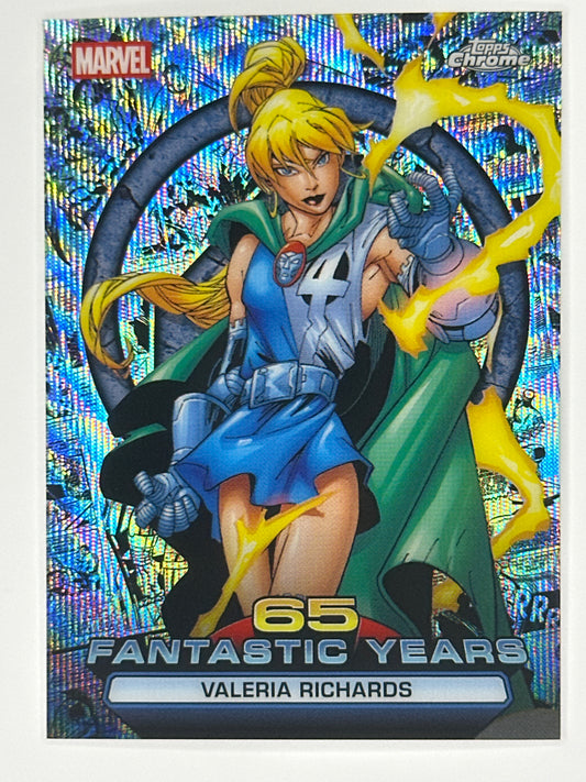 2026 Topps Marvel Chrome FY-09 Valeria Richards 65 Fantastic Years Refractor Card