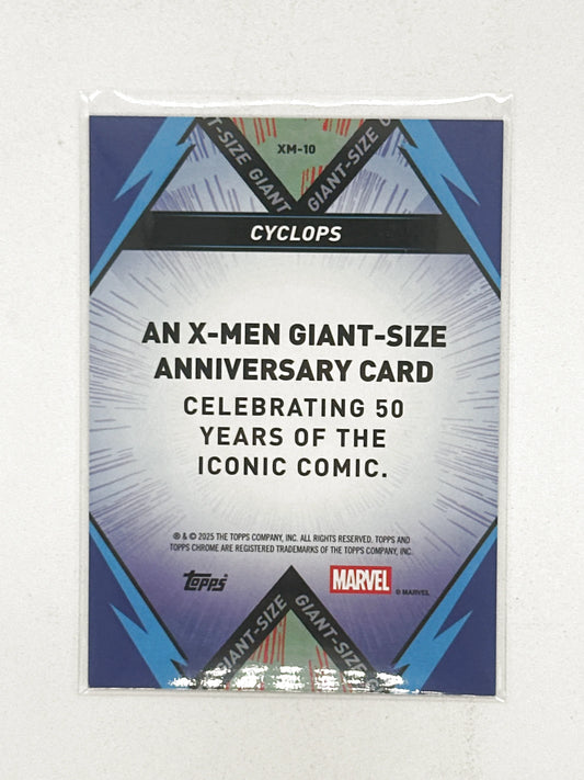 2025 Topps Marvel Chrome #000XM-10 Cyclops X-Men Giant-Sized 50 Years