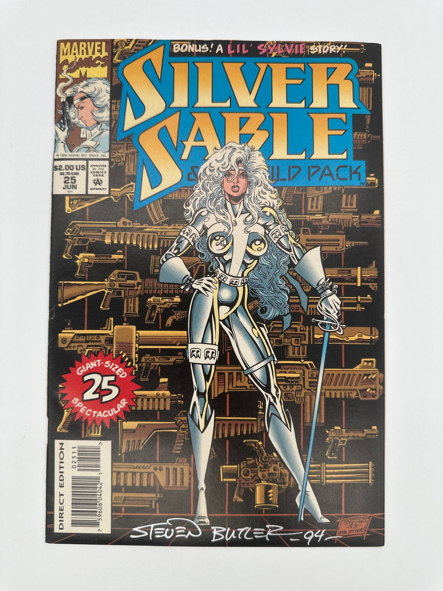 Silver Sable #25 Signed by Steven Butler VF/NM