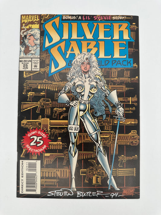 Silver Sable #25 Signed by Steven Butler VF/NM