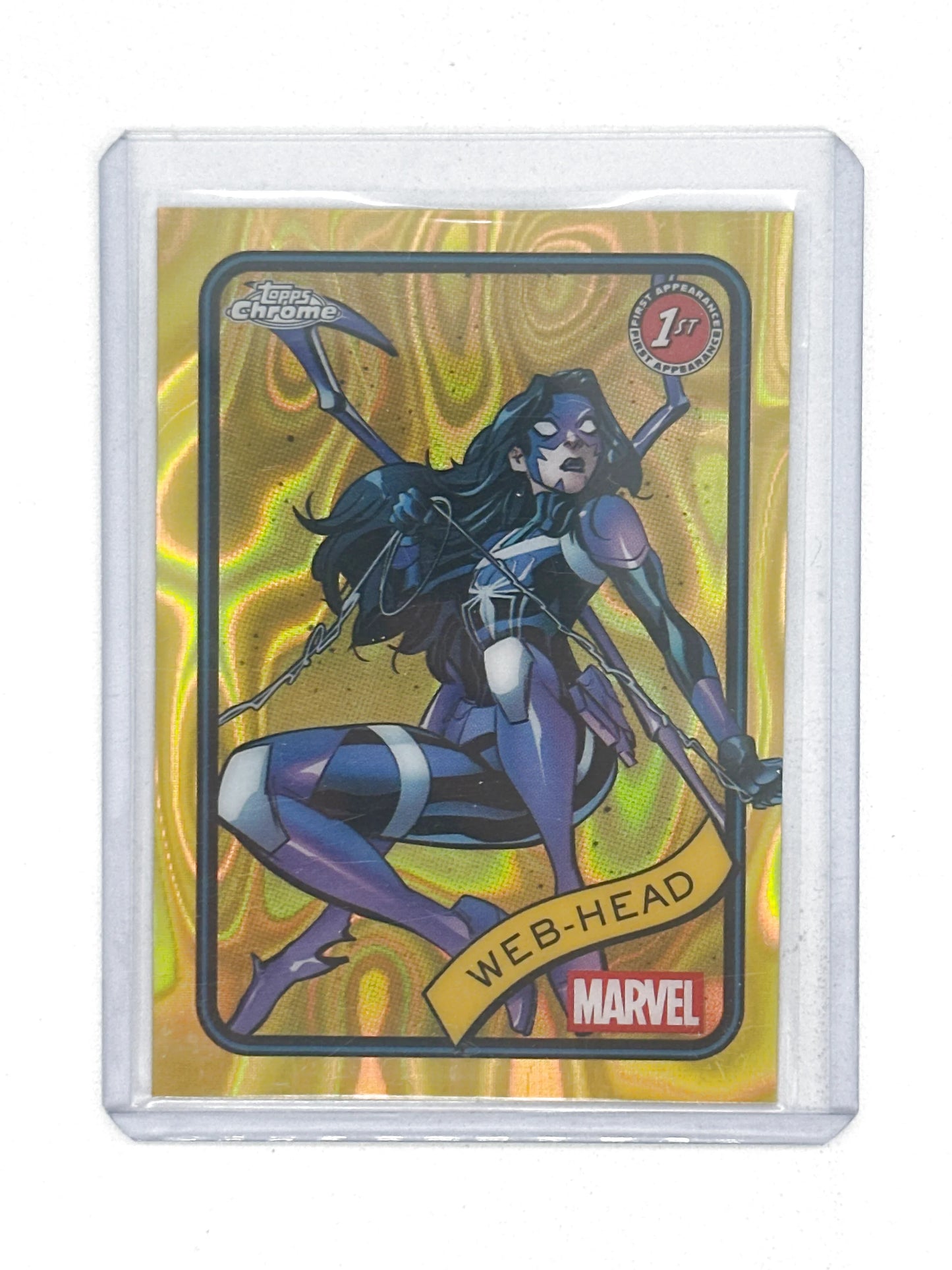 2025 Topps Marvel Chrome #032 Web-Head Yellow Lava Refractor