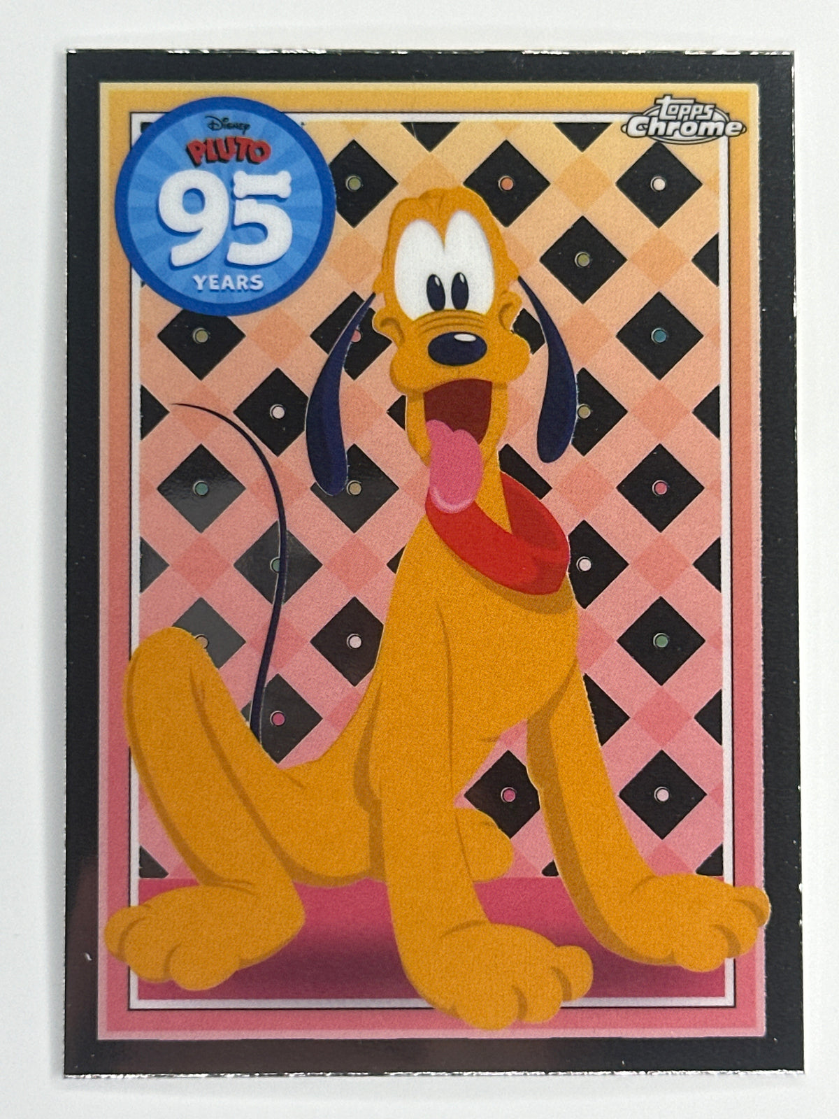 2025 Topps Disney Chrome PL-1 Pluto 95 Years Refractor Card