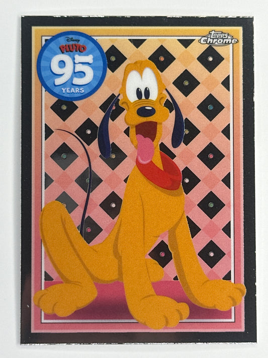 2025 Topps Disney Chrome PL-1 Pluto 95 Years Refractor Card