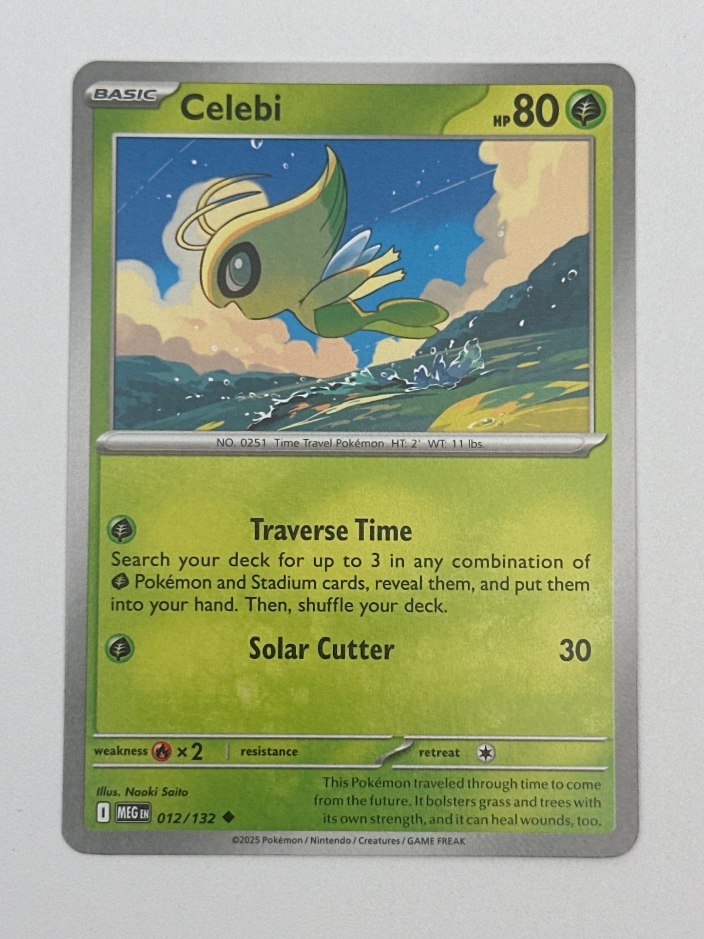 Pokémon Trading Card Game Mega Evolution MEG 012/132 Celebi Base Card
