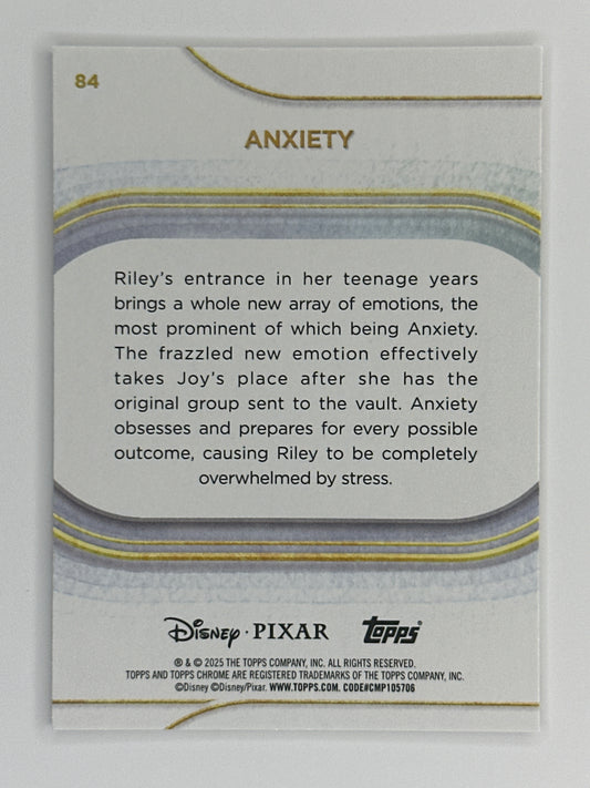 2025 Topps Disney Chrome 084 Anxiety Base Card