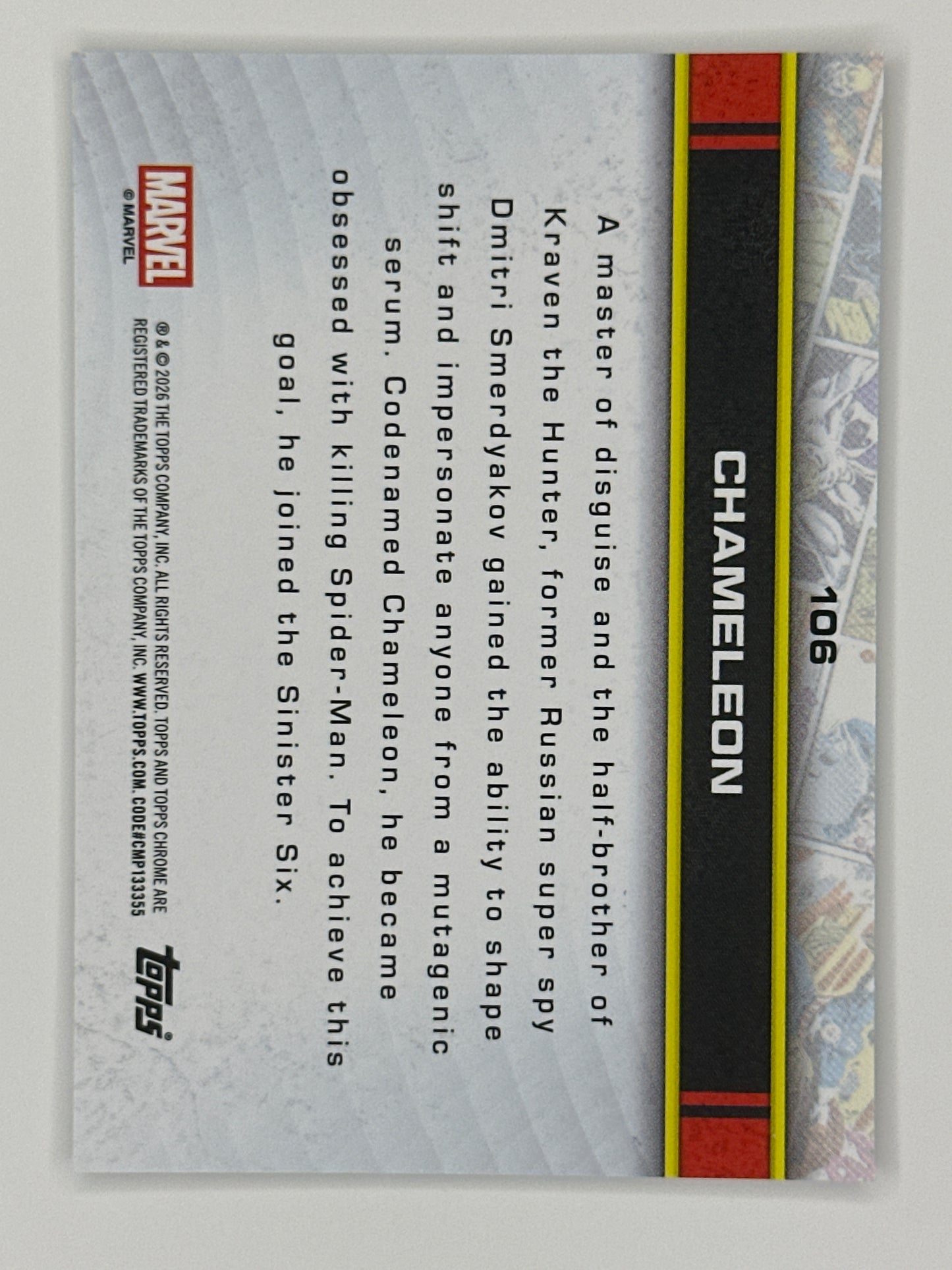 2026 Topps Marvel Chrome 106 Chameleon RayWave Refractor Card