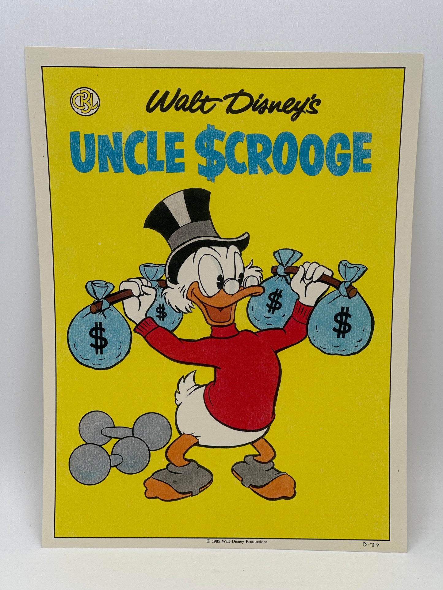1985 Disney Uncle Scrooge Art Print – Carl Barks – American Express / Theme Parks Stamped Proof