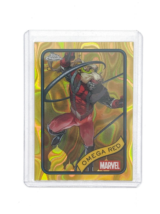2025 Topps Marvel Chrome #015 Omega Red Yellow Lava Refractor