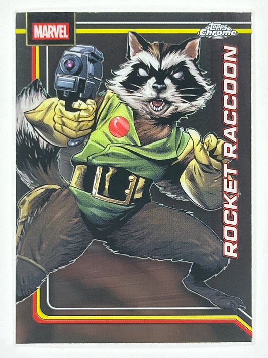 2026 Topps Marvel Chrome 098 Rocket Raccoon Base Card
