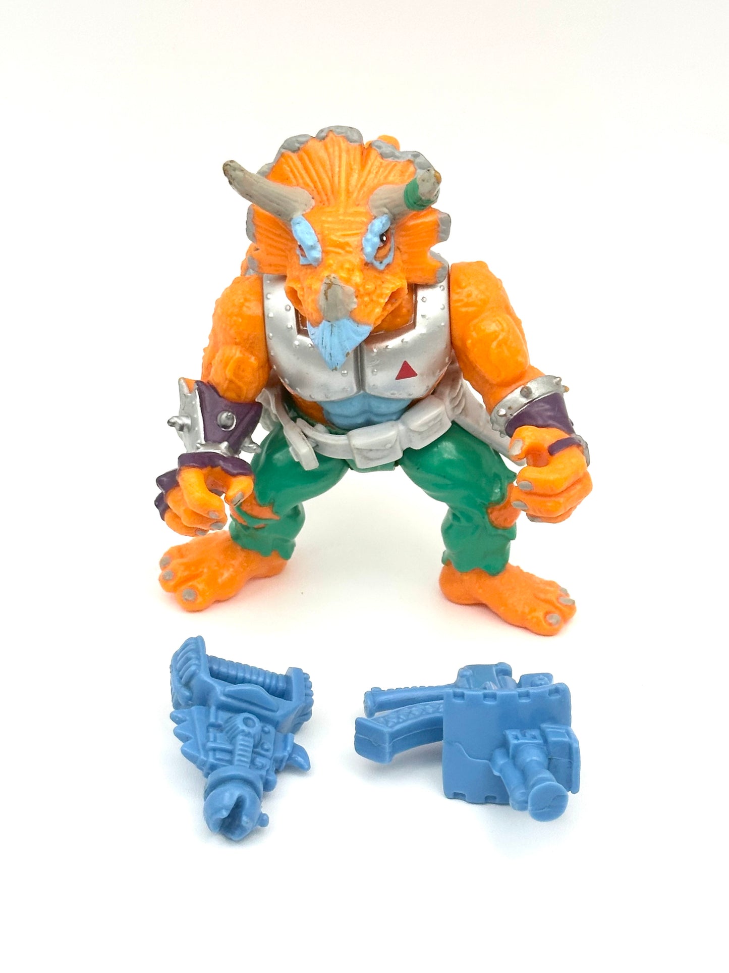 Vintage 1990 TMNT Triceraton Action Figure – Complete Original Playmates Release