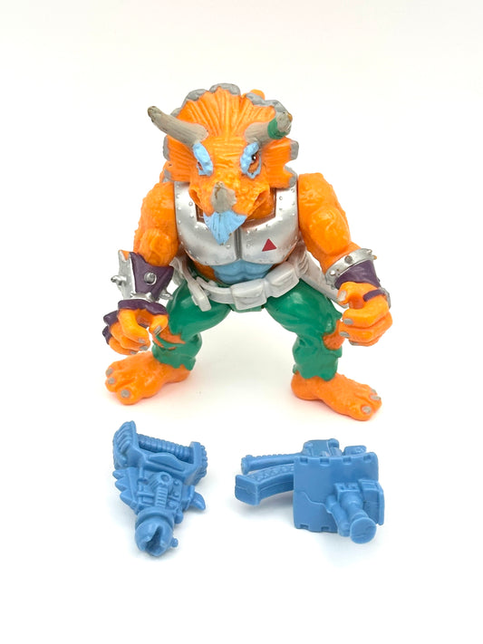 Vintage 1990 TMNT Triceraton Action Figure – Complete Original Playmates Release