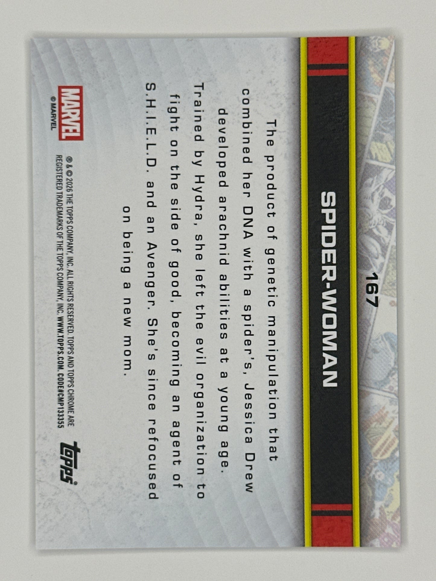 2026 Topps Marvel Chrome 167 Spider-Woman Base Card