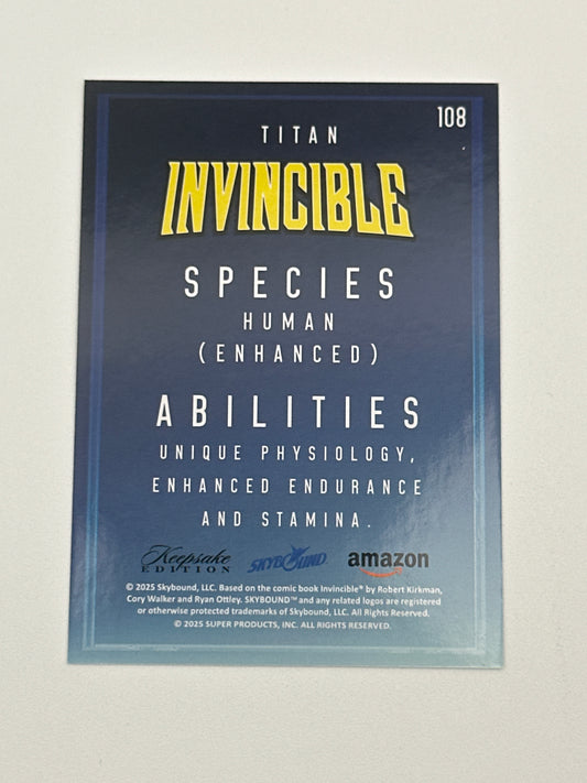 2025 Invincible Season 1 Keepsake Trading Card #108 Titan Base Card