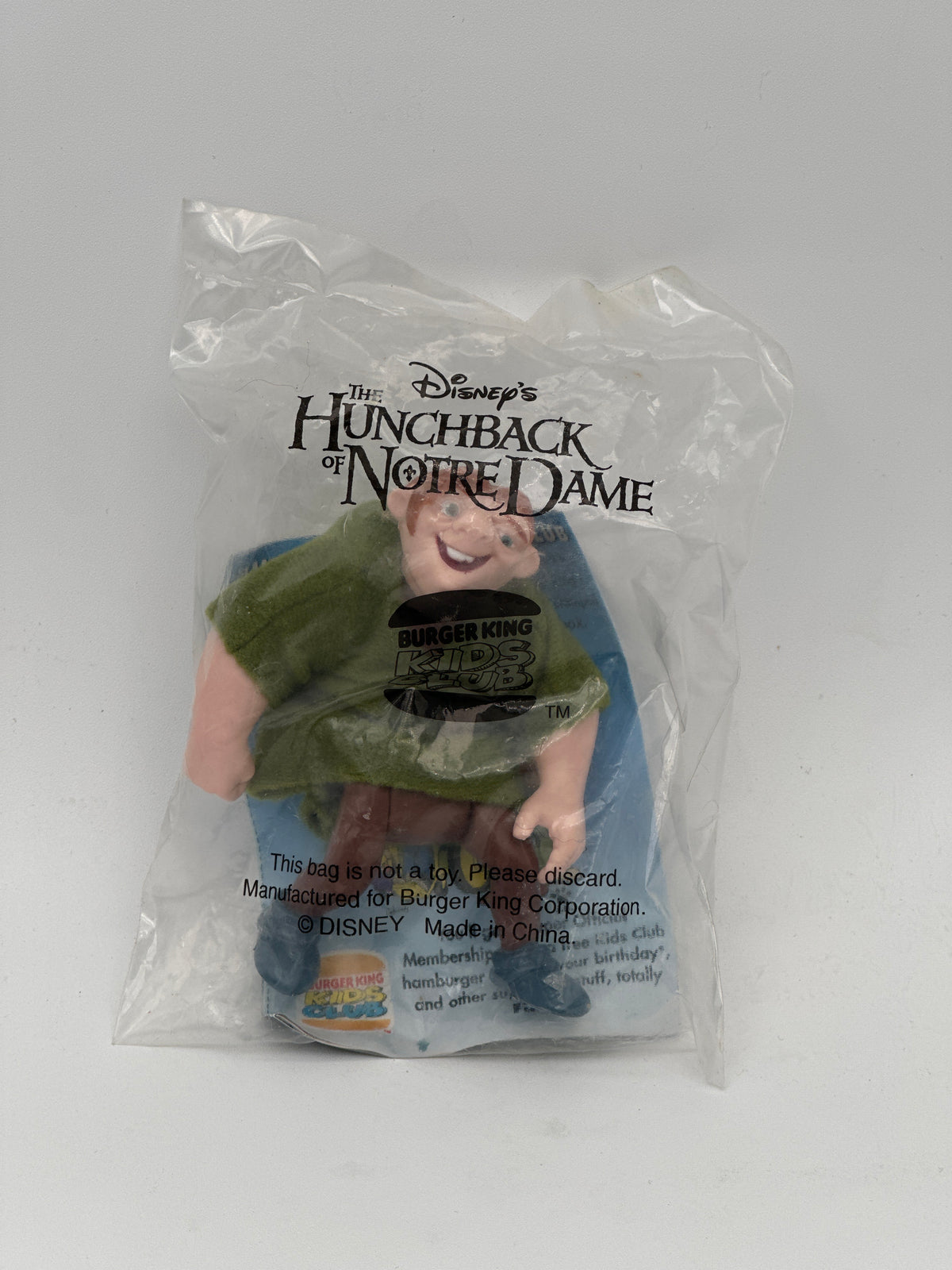Burger King Kid Club Disney Hunchback of Notre Dame Quasimodo SEALED