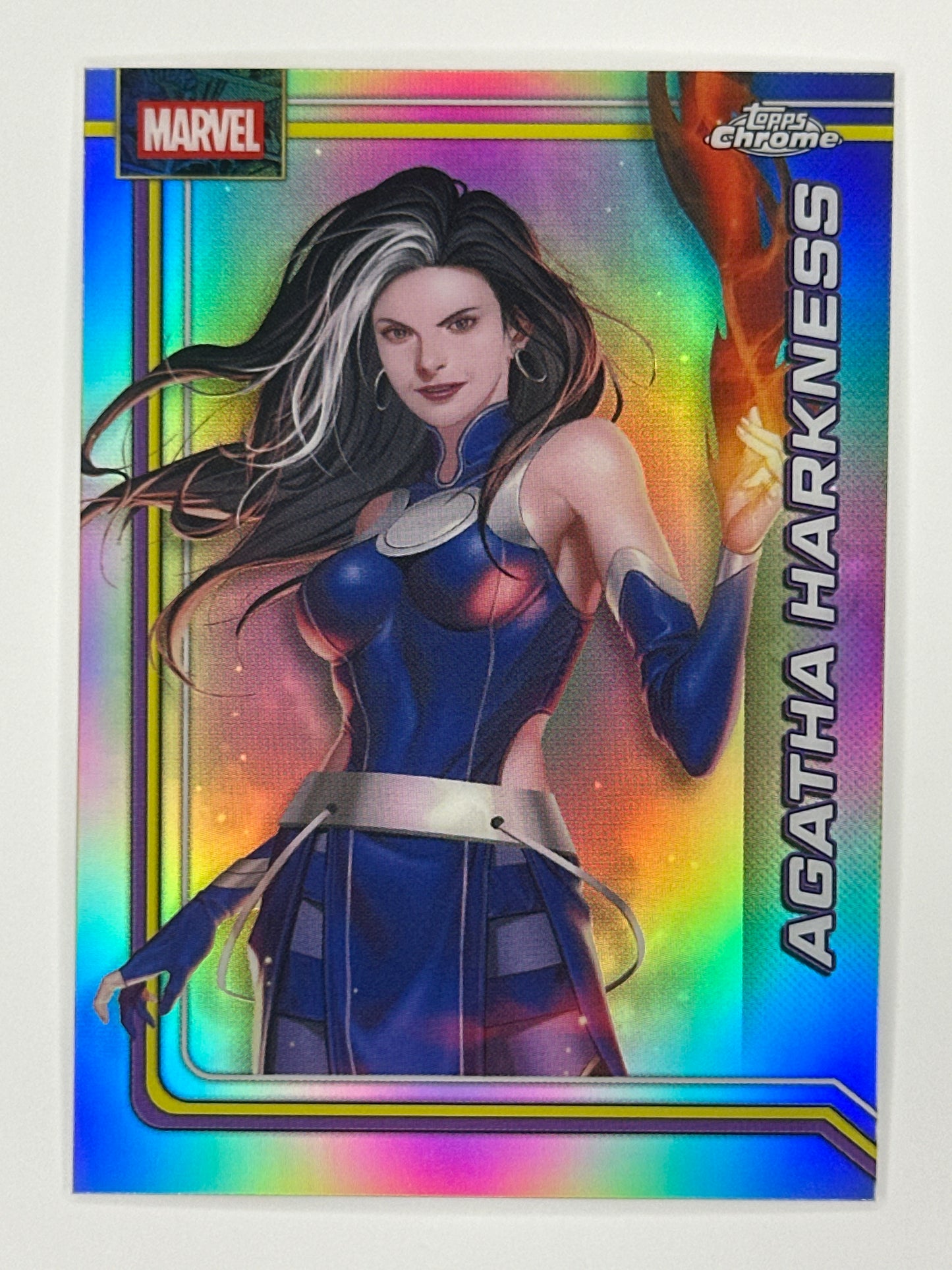 2026 Topps Marvel Chrome 003 Agatha Harkness Base Refractor Card