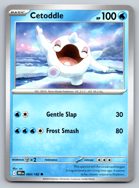 Pokémon Trading Card Game Scarlet & Violet Destined Rivals DRI 064/182 Cetoddle Card