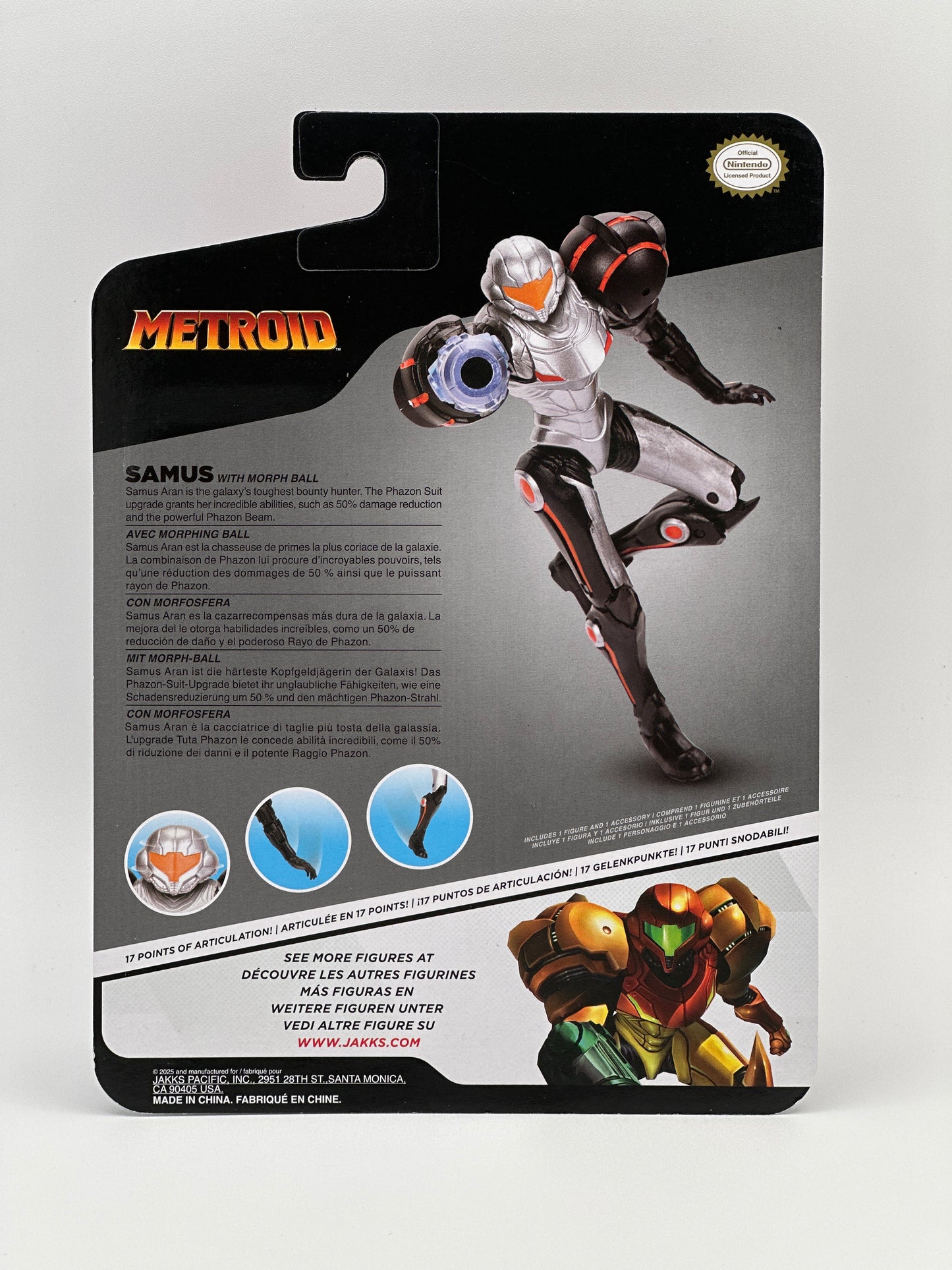 Metroid Prime Phazon Suit Samus with Morph Ball Action Figure