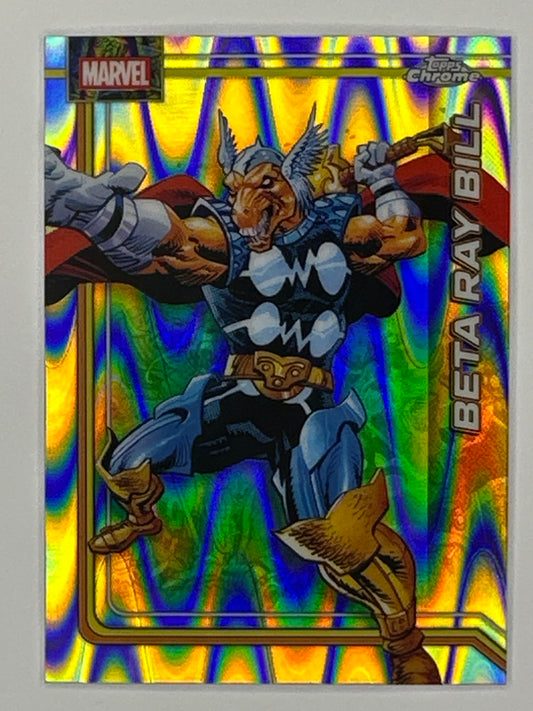 2026 Topps Marvel Chrome 011 Beta Ray Bill RayWave Refractor Card