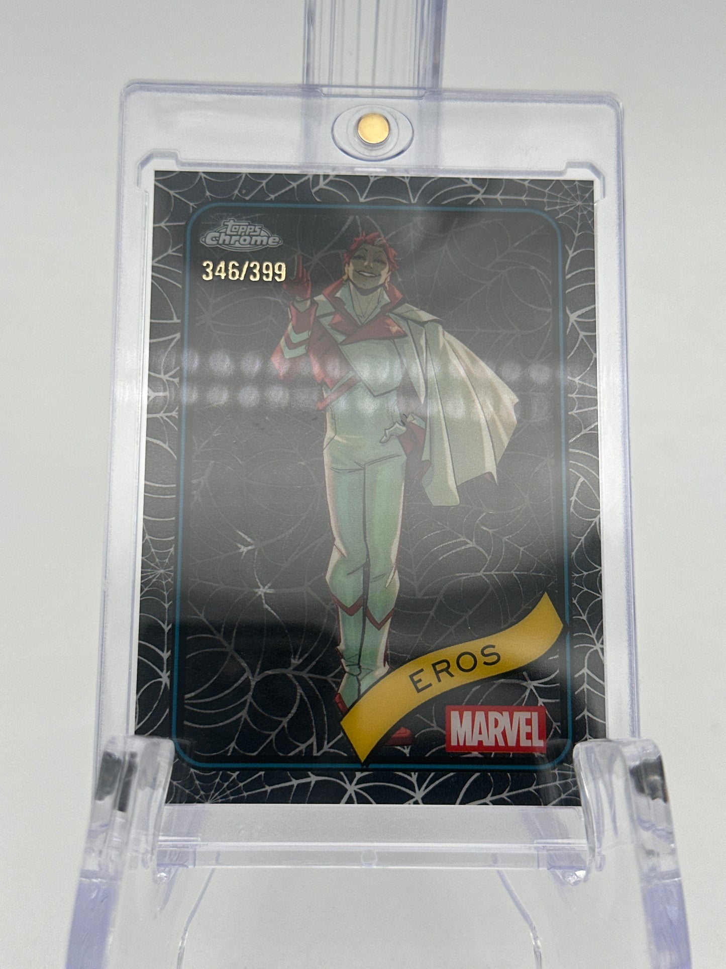 Marvel Topps Chrome Eros Spider Web Refractor /399