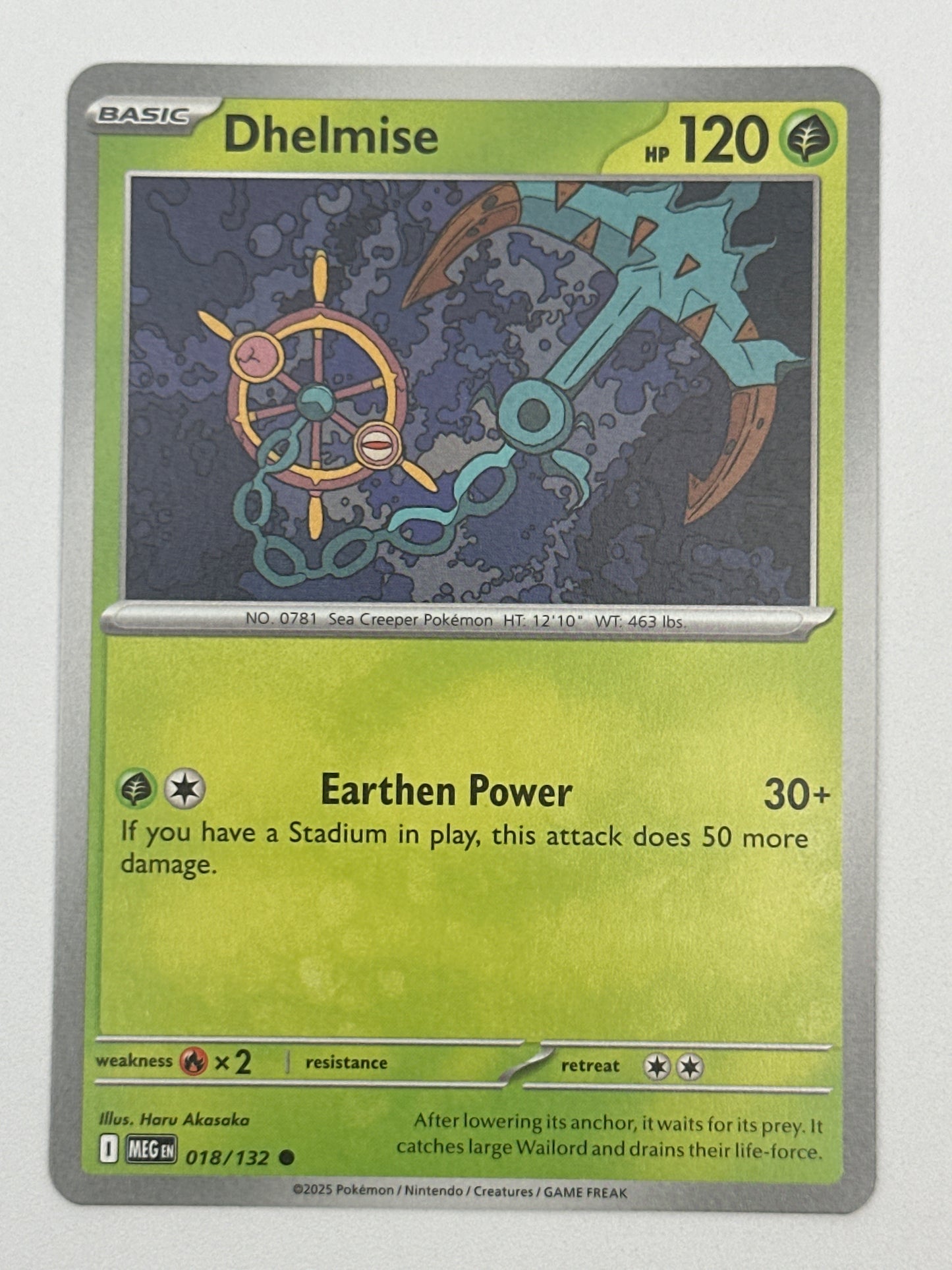 Pokémon Trading Card Game Mega Evolution MEG 018/132 Dhelmise Base Card
