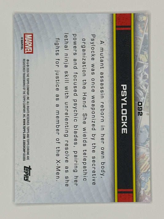 2026 Topps Marvel Chrome 092 Psylocke Base Card