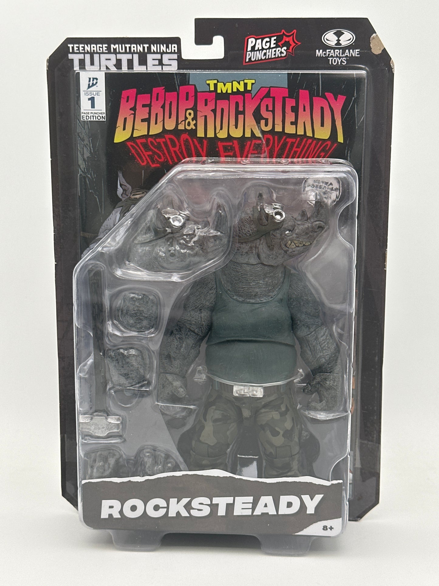 Teenage Mutant Ninja Turtles Page Punchers Wave 2 Rocksteady 5-Inch Scale Action Figure with Comic