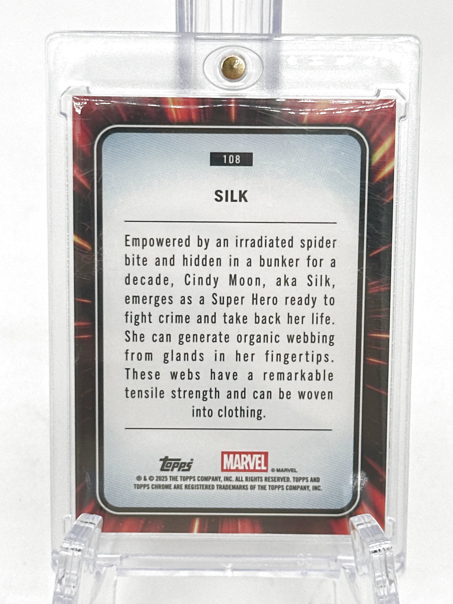 2025 Topps Marvel Chrome #108 Silk Rose Gold Mini Diamond Refractor 13/40