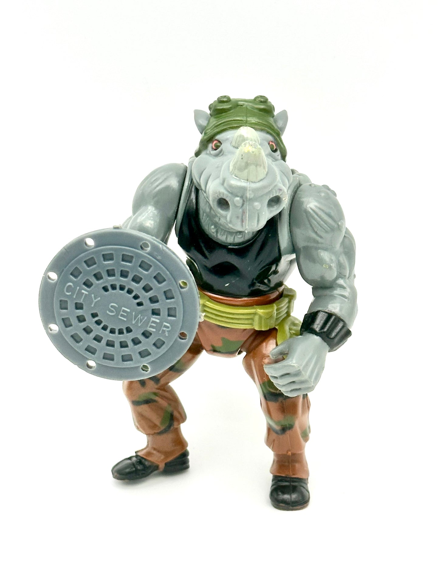 Vintage 1988 TMNT Rocksteady Action Figure – Playmates Teenage Mutant Ninja Turtles