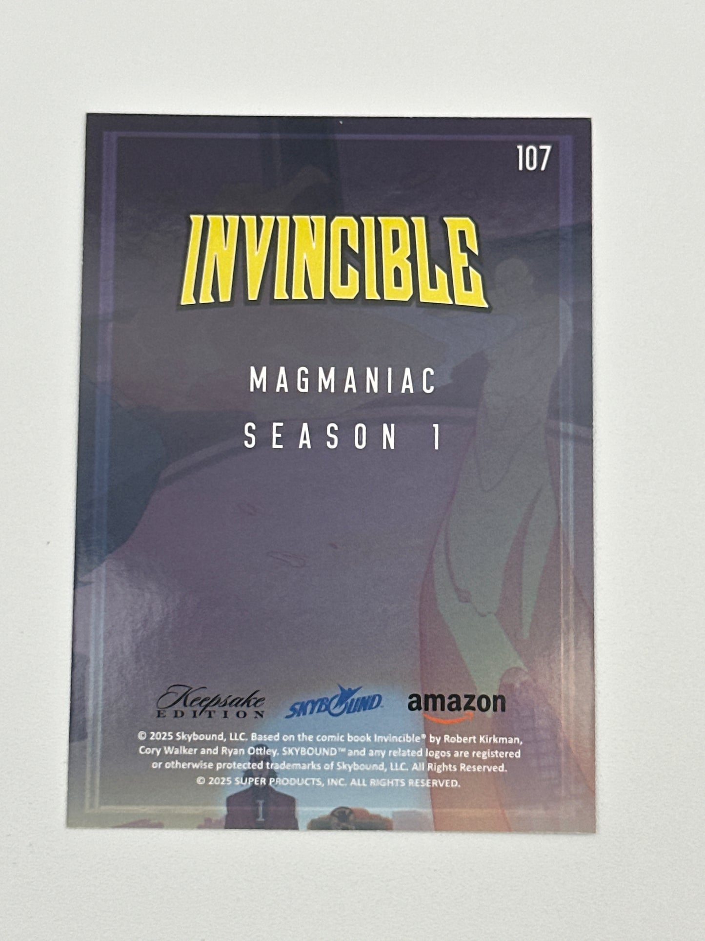2025 Invincible Season 1 Keepsake Trading Card #107 Magmaniac Base Card
